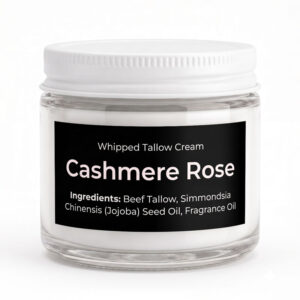Cashmere Rose scented whipped tallow cream