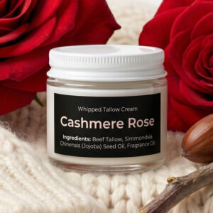Cashmere Rose scented whipped tallow cream