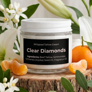 Bear Creek Tallow Clear Diamonds scented whipped tallow cream