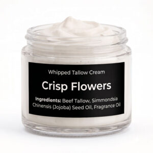 Crisp flowers scented whipped tallow cream