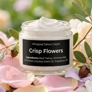 Crisp flowers scented whipped tallow cream