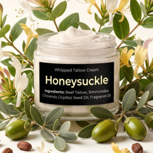 Honeysuckle scented whipped tallow cream