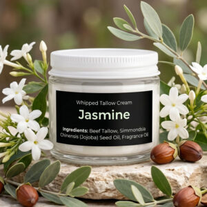 Jasmine scented whipped tallow cream