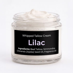 Lilac scented whipped tallow cream