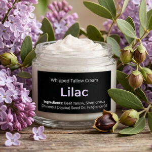 Lilac scented whipped tallow cream