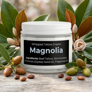 Magnolia scented whipped tallow cream from Bear Creek Tallow