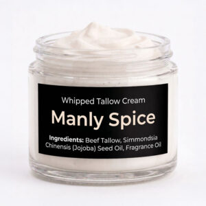 Bear creek tallow manly spice scented whipped tallow cream