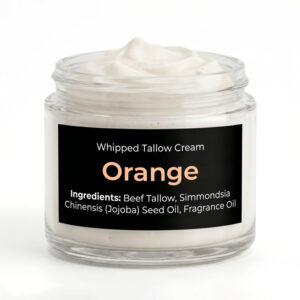 Orange scented whipped tallow cream
