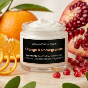 Orange and Pomegranate scented whipped tallow cream