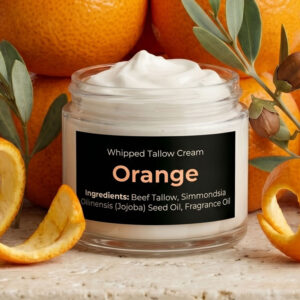 Orange scented whipped tallow cream