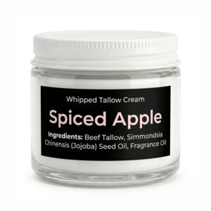 Spiced apple scented whipped tallow cream