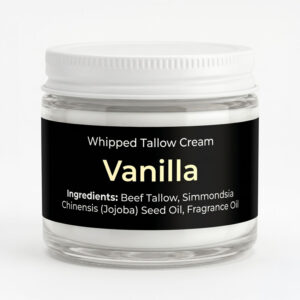 Vanilla scented whipped tallow cream