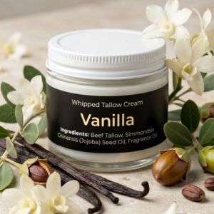 Vanilla scented whipped tallow cream